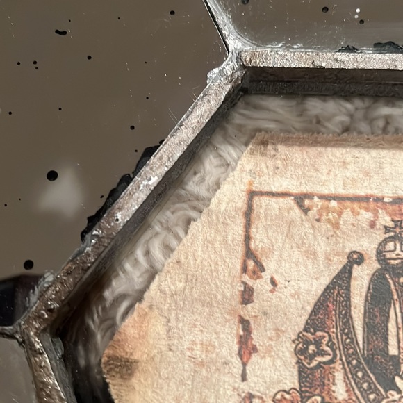 Vintage Distressed Mirrored Framed Artwork - Picture 4 of 5